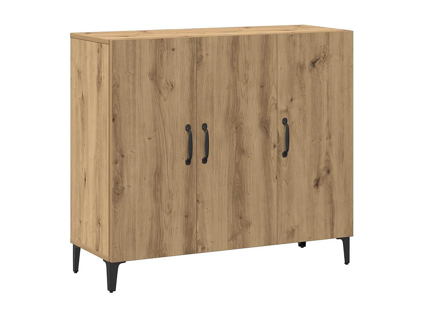 Aparador de madera de ingeniería roble artisan 90x34x80 cm