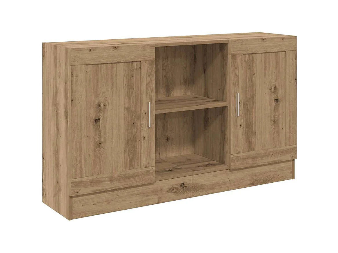 Buffet chêne artisanal 120x30,5x70 cm bois d'ingénierie