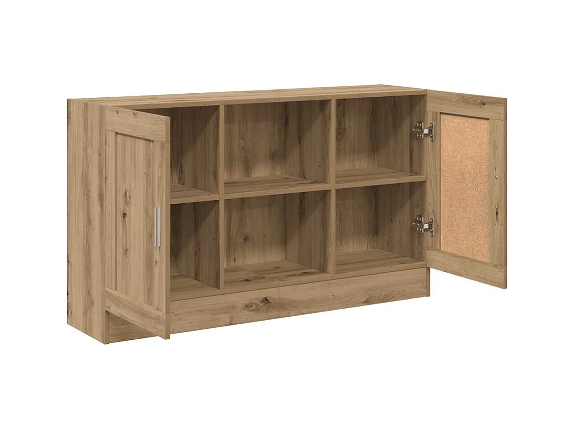 Buffet chêne artisanal 120x30,5x70 cm bois d'ingénierie
