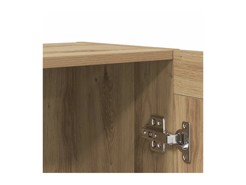 Buffet chêne artisanal 120x30,5x70 cm bois d'ingénierie