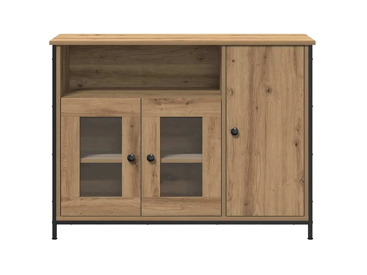 Buffet chêne artisanal 100 x 35 x 75 cm Bois d'ingénierie