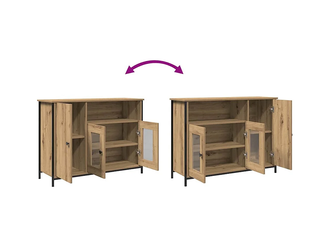 Buffet chêne artisanal 100 x 35 x 75 cm Bois d'ingénierie
