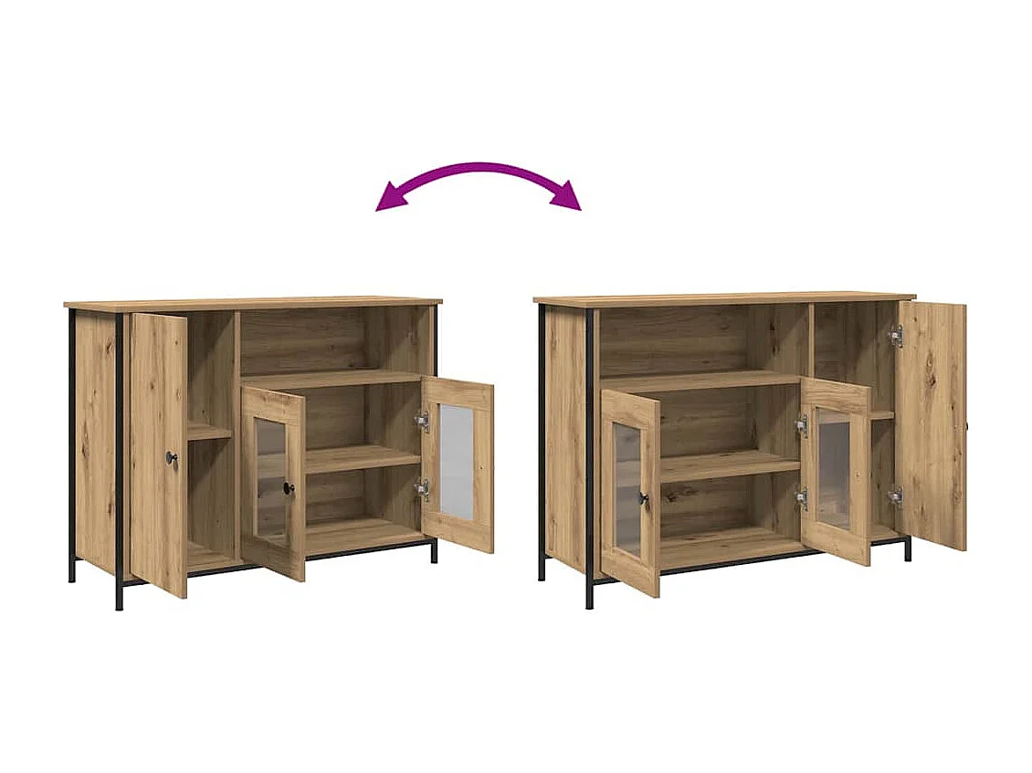 Buffet chêne artisanal 100 x 35 x 75 cm Bois d'ingénierie