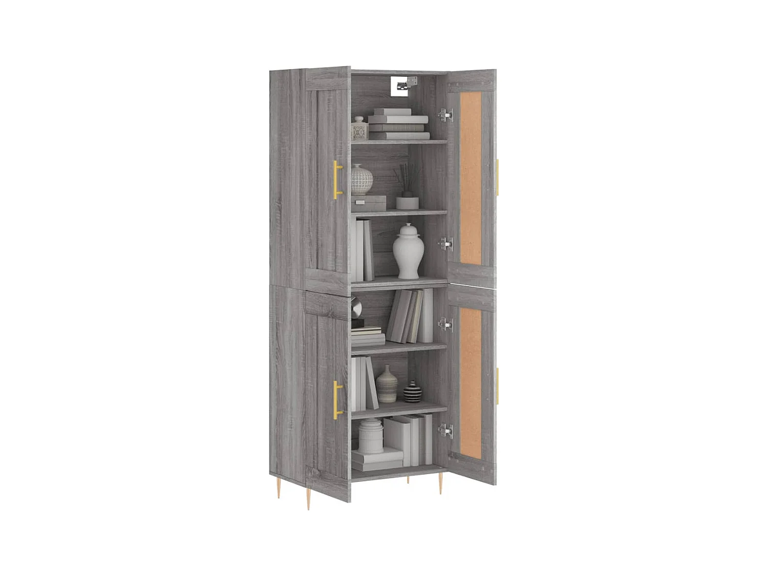 Buffet haut Sonoma gris 69,5x34x180 cm Bois d'ingénierie