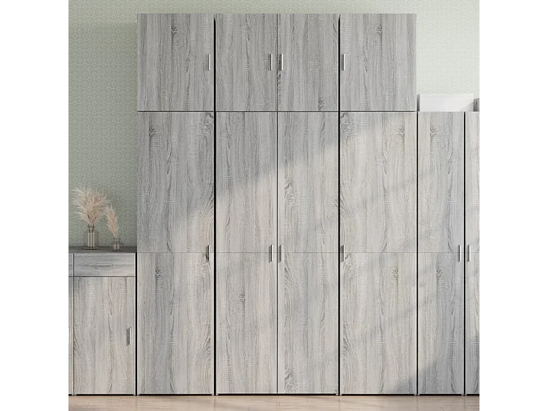 Buffet haut sonoma gris 80x42,5x249 cm bois d'ingénierie