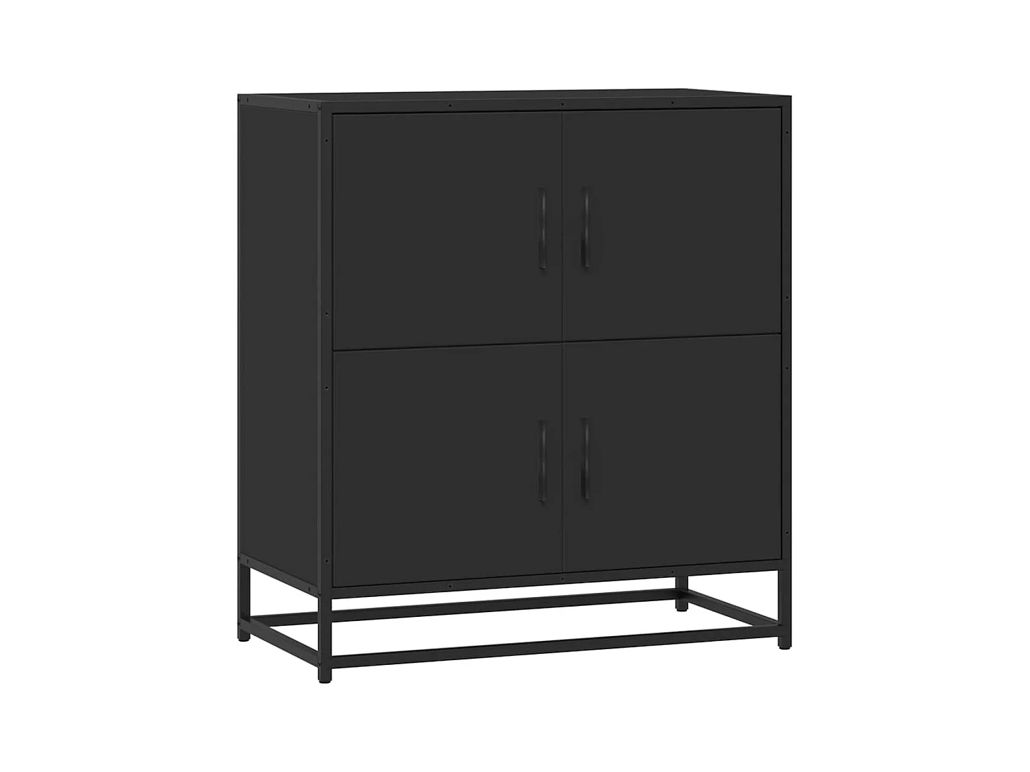 Buffet noir 68x35x76 cm bois d'ingénierie