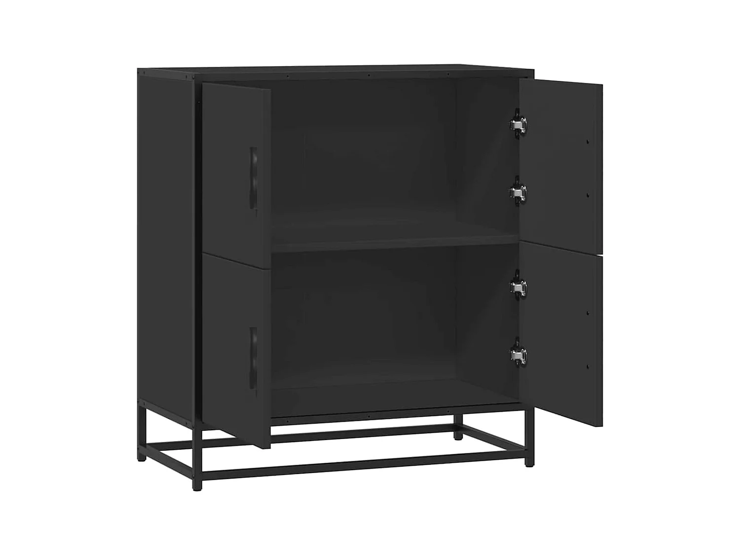 Buffet noir 68x35x76 cm bois d'ingénierie