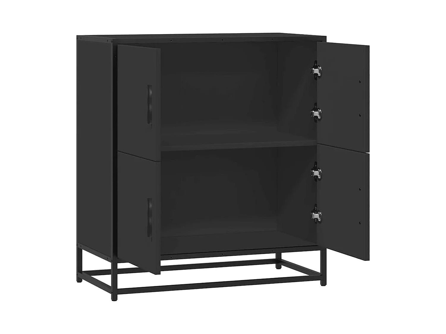 Buffet noir 68x35x76 cm bois d'ingénierie