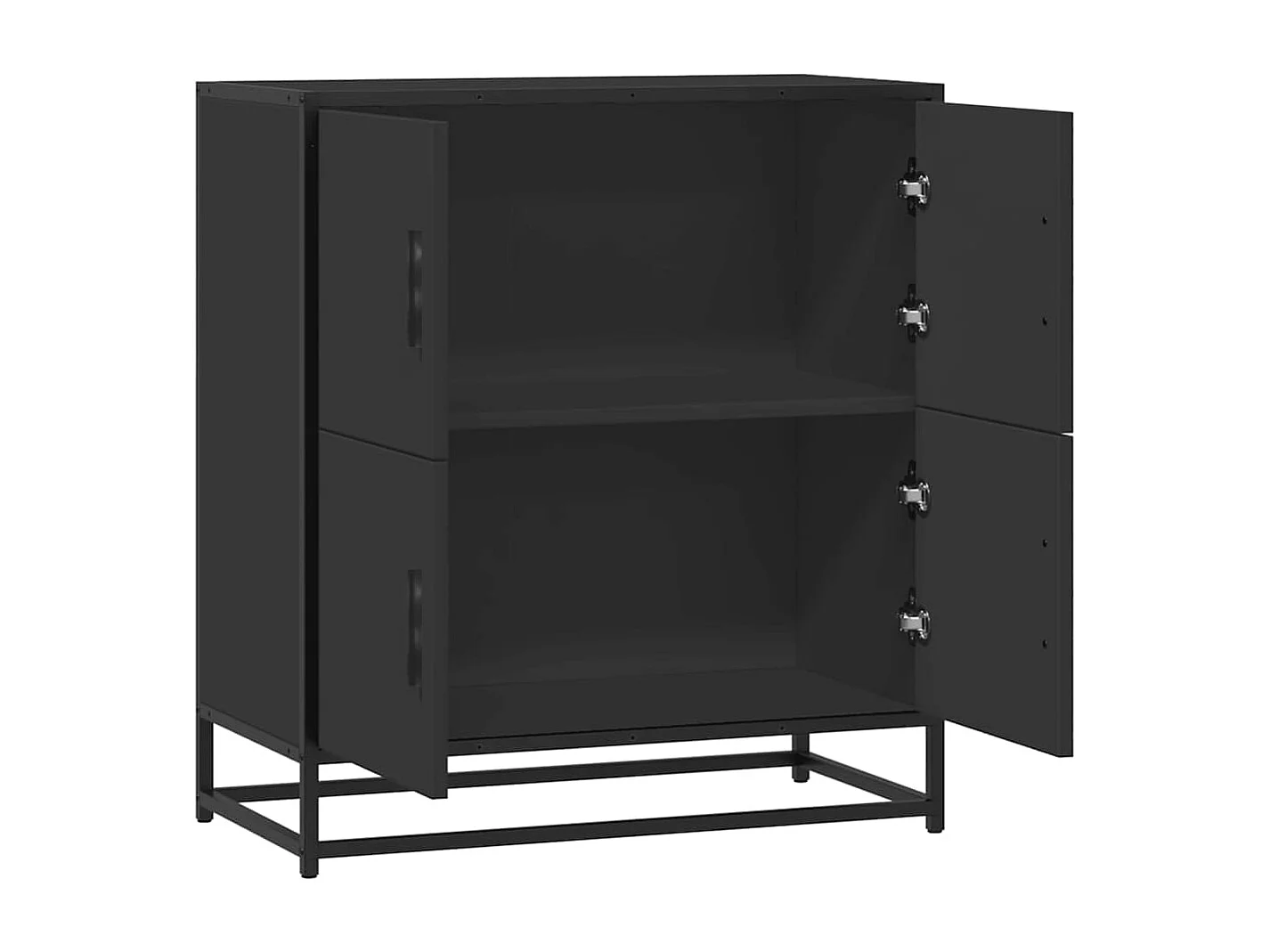 Buffet noir 68x35x76 cm bois d'ingénierie