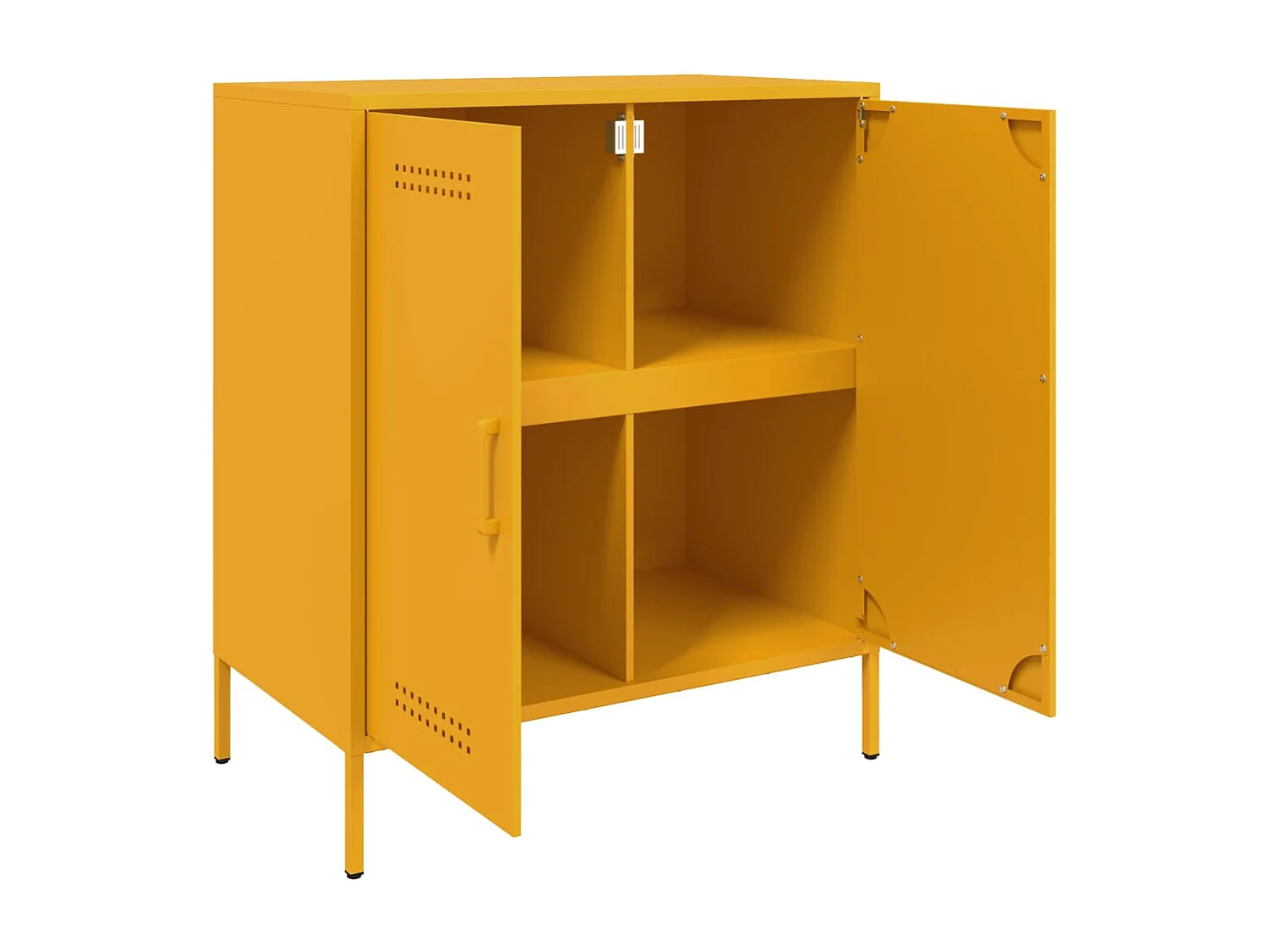 Buffet jaune moutarde 68x39x79 cm acier