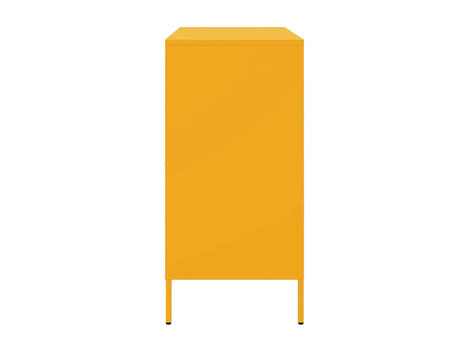 Buffet jaune moutarde 68x39x79 cm acier