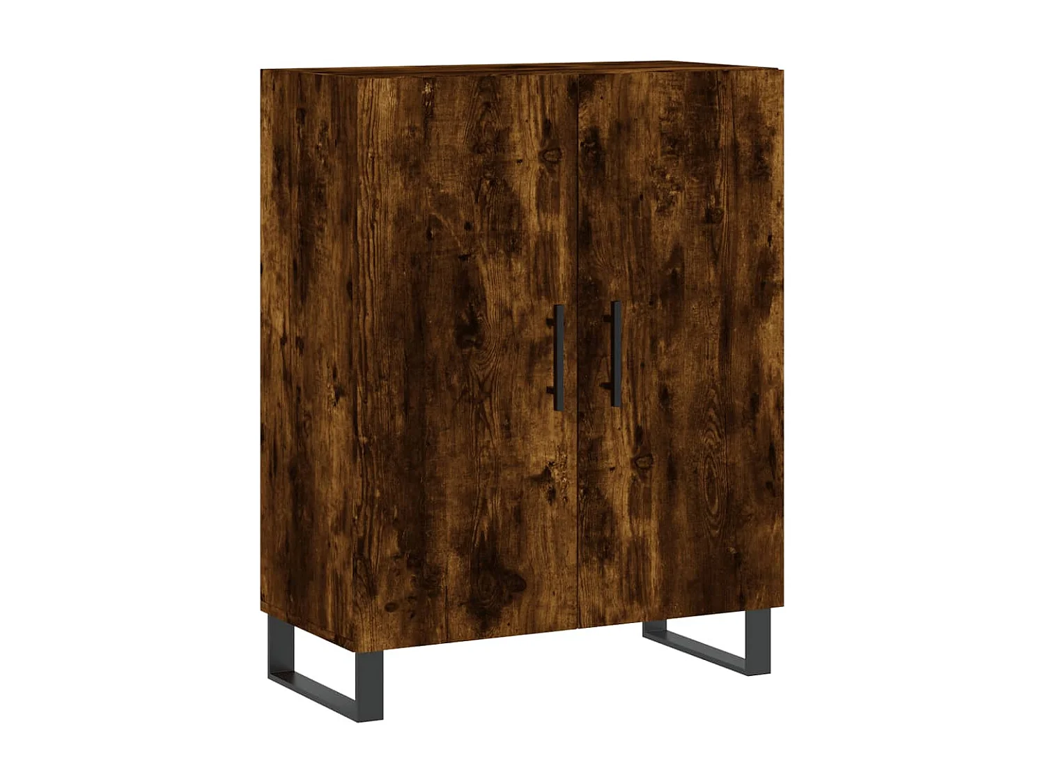 Aparador alto madera contrachapada roble ahumado 69,5x34x180 cm