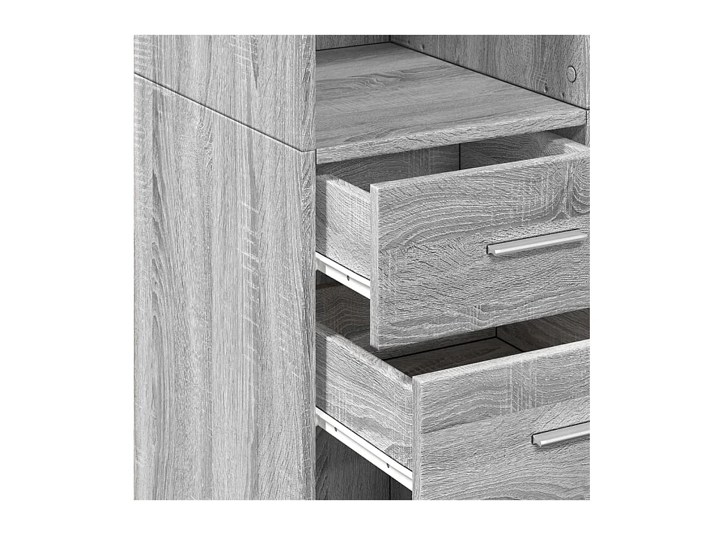 Buffet haut sonoma gris 70x42,5x185 cm bois d'ingénierie