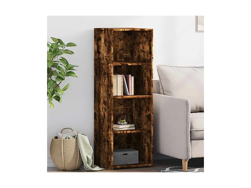 Armário alto 40x41x124 cm derivados de madeira carvalho fumado