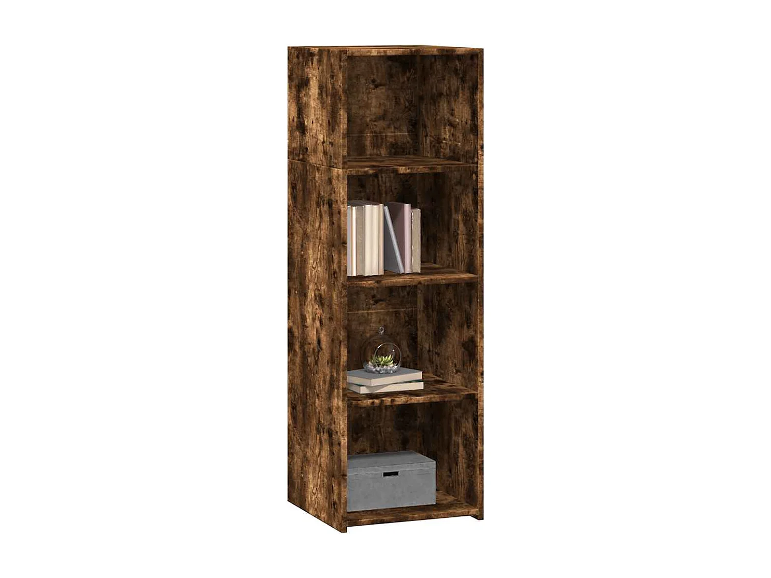 Buffet chêne fumé 40x41x124 cm bois d'ingénierie