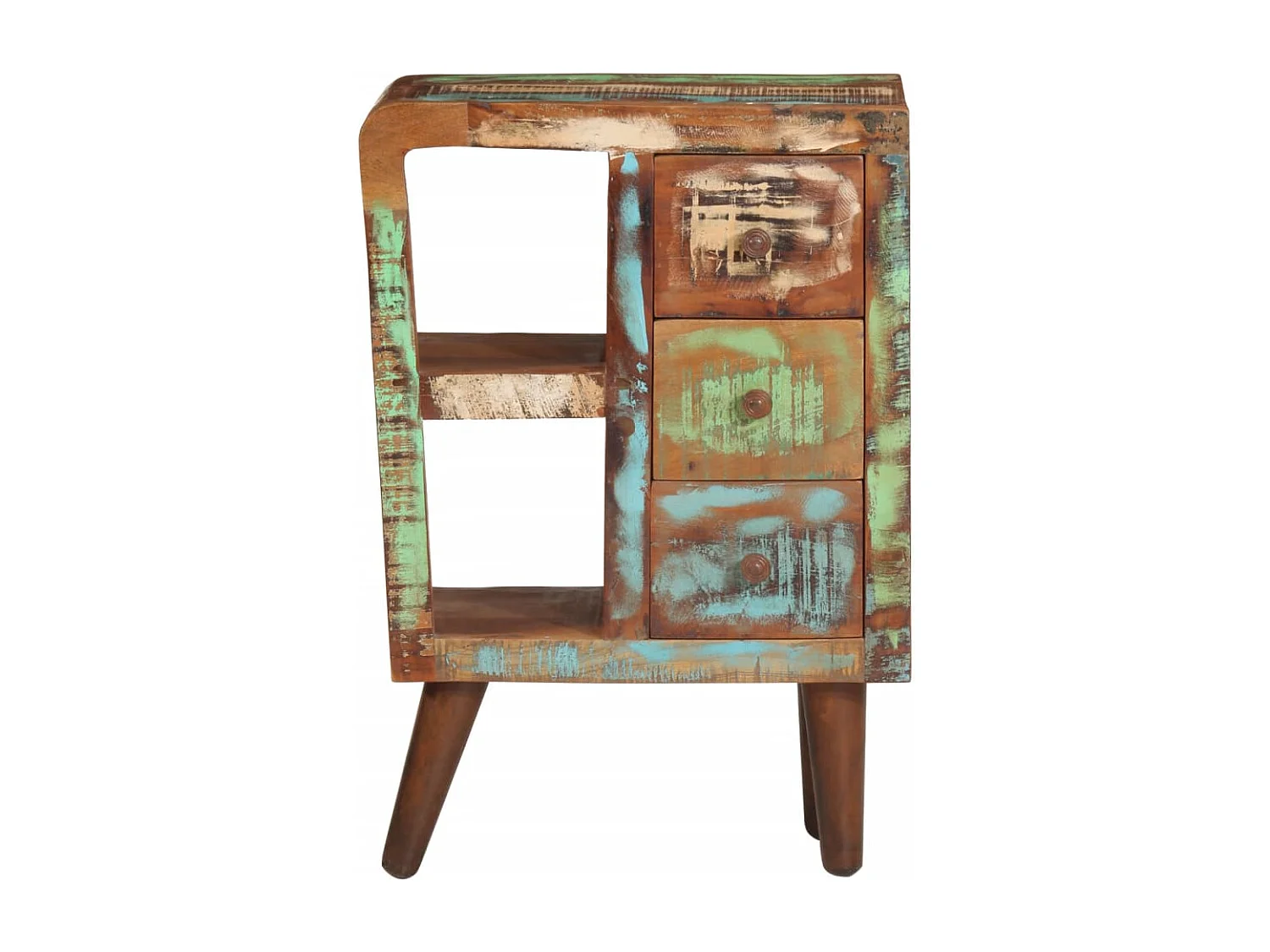 Aparador 55x30x80 cm madeira recuperada maciça