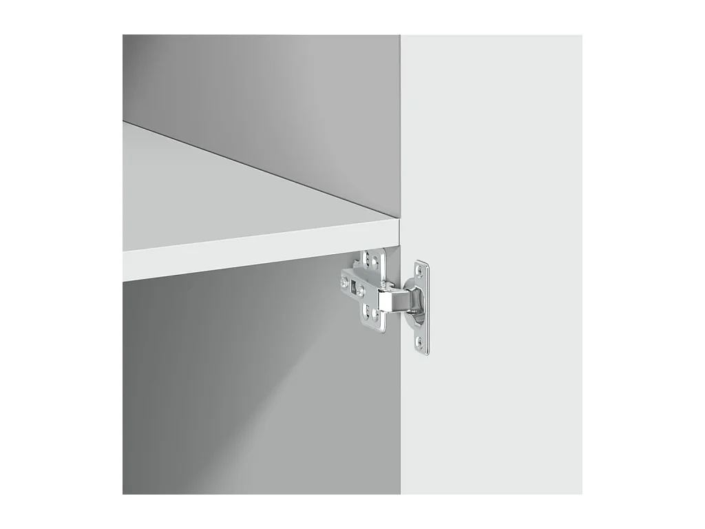 Buffet haut blanc 70x42,5x185 cm bois d'ingénierie