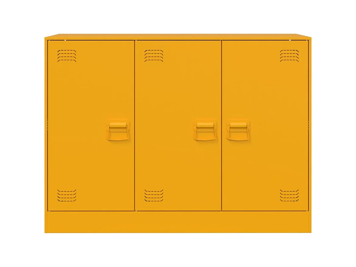 Buffet jaune moutarde 99x39x73 cm acier