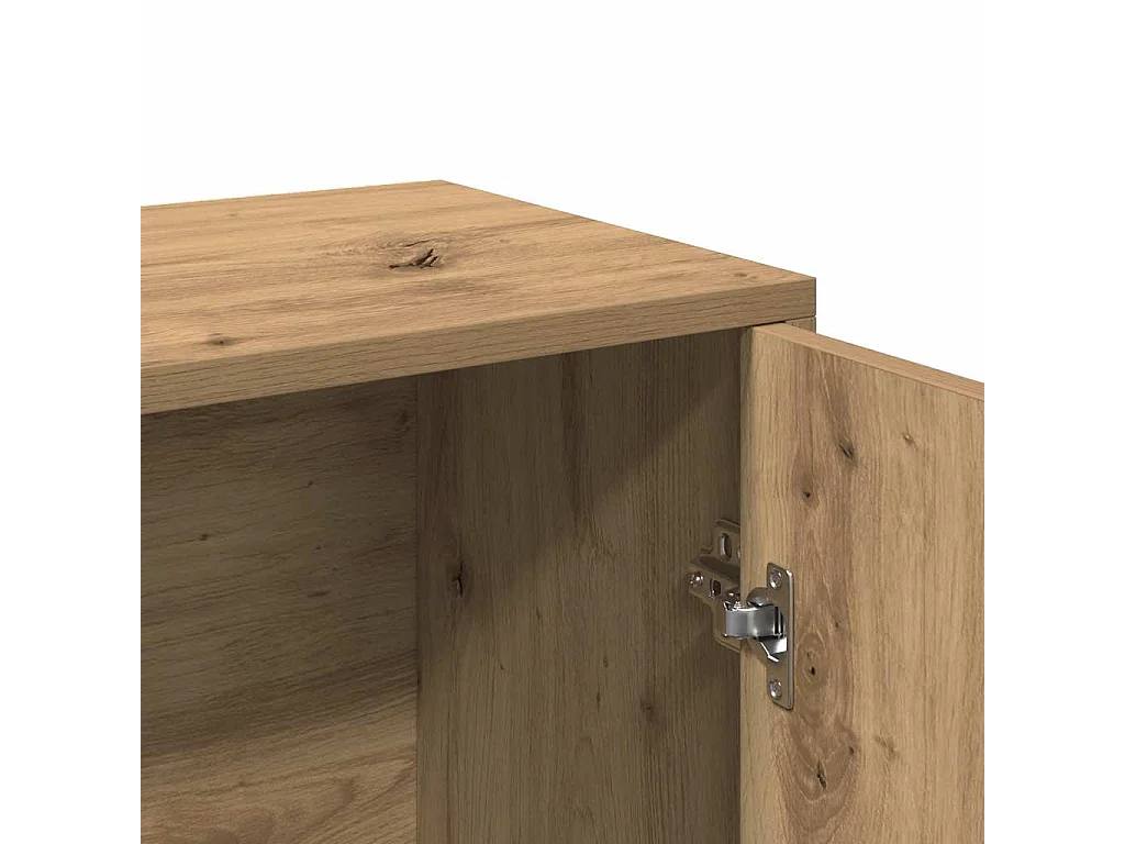 Buffet chêne artisanal 60x30x75 cm bois d'ingénierie