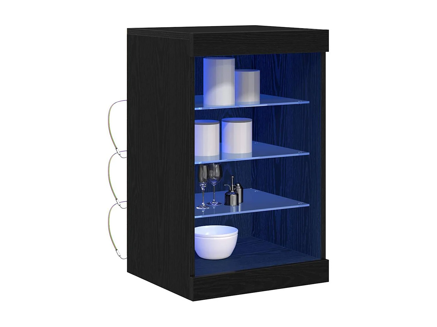 Buffet Chêne noir 41 x 37 x 67 cm Bois d'ingénierie