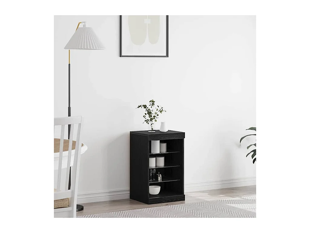 Vitrina Roble Negro 41 x 37 x 67 cm Madera contrachapada
