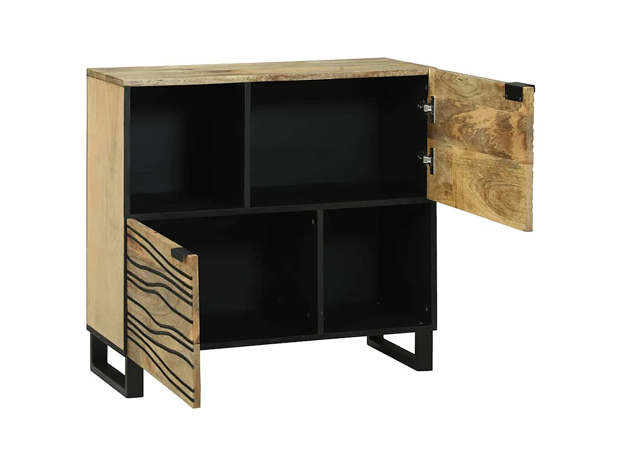 Buffet Marron 80 x 33 x 75 cm bois de manguier massif