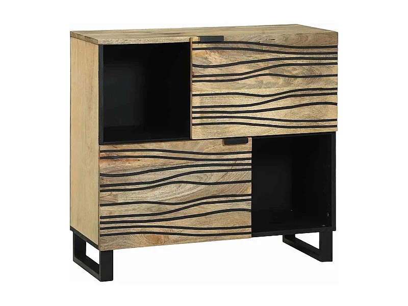 Buffet Marron 80 x 33 x 75 cm bois de manguier massif
