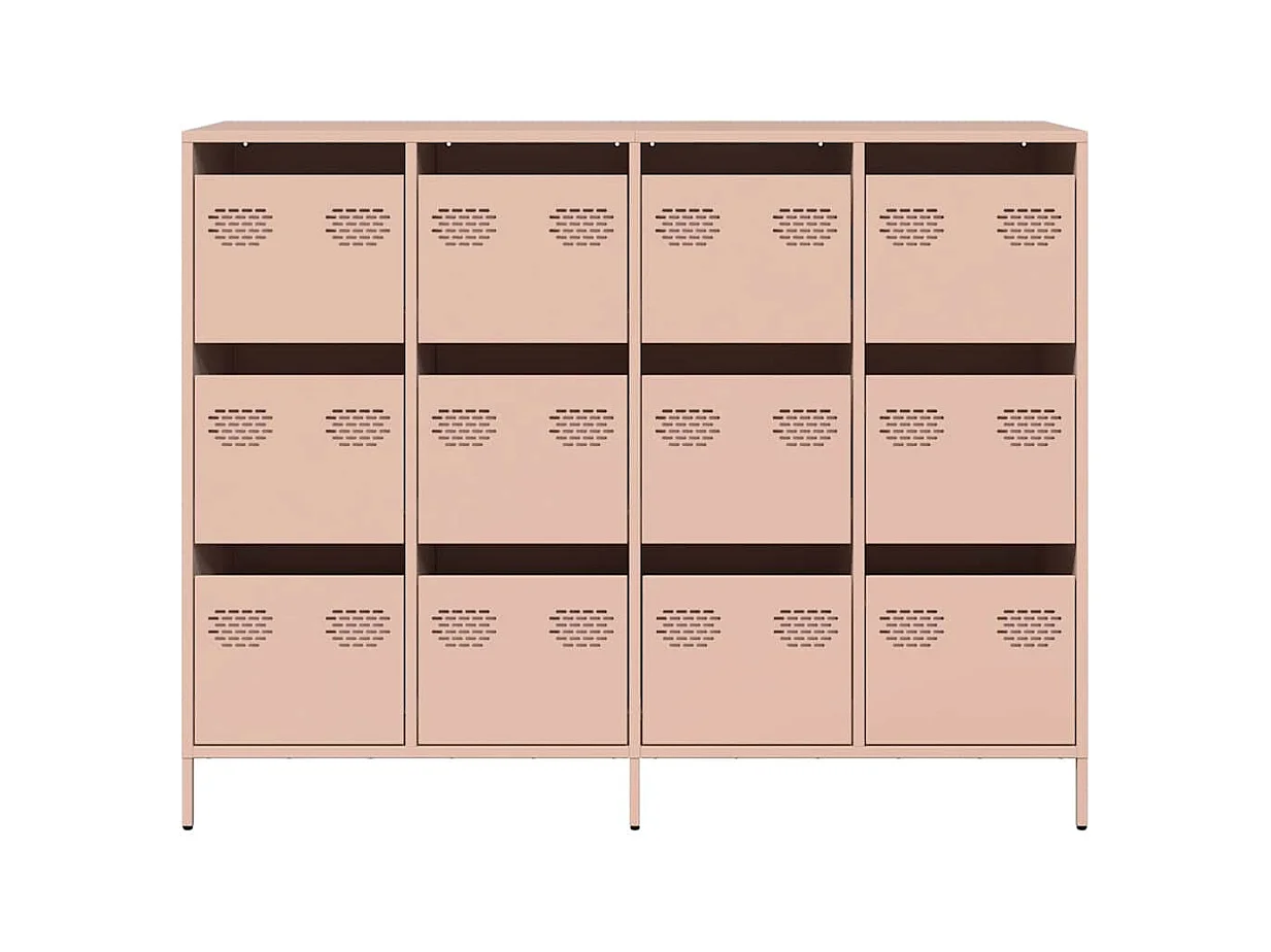 Buffet rose 135x39x103,5 cm acier laminé à froid