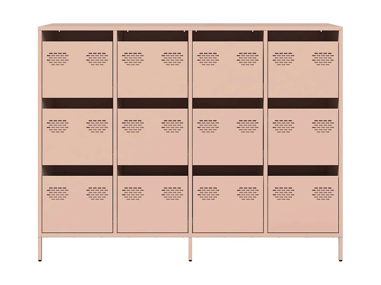 Buffet rose 135x39x103,5 cm acier laminé à froid