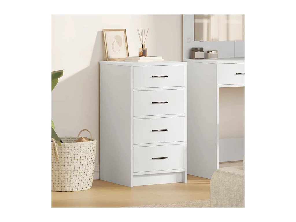 Buffet avec tiroir Blanc 40 x 41 x 75 cm Bois d'ingénierie