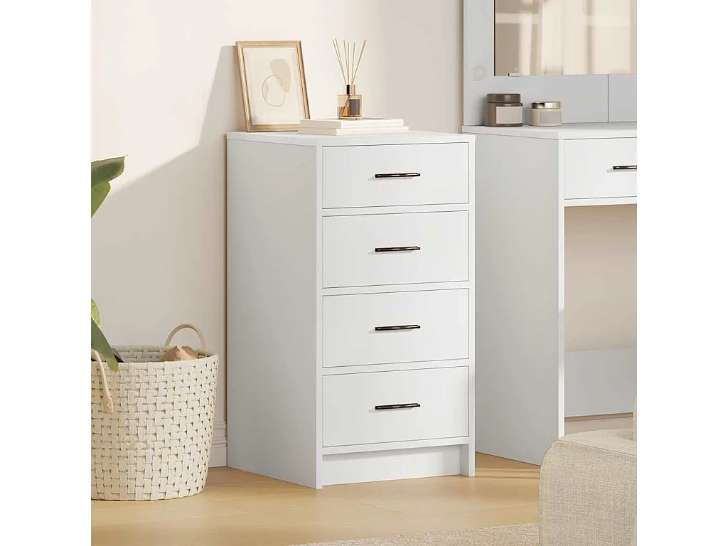 Buffet avec tiroir Blanc 40 x 41 x 75 cm Bois d'ingénierie