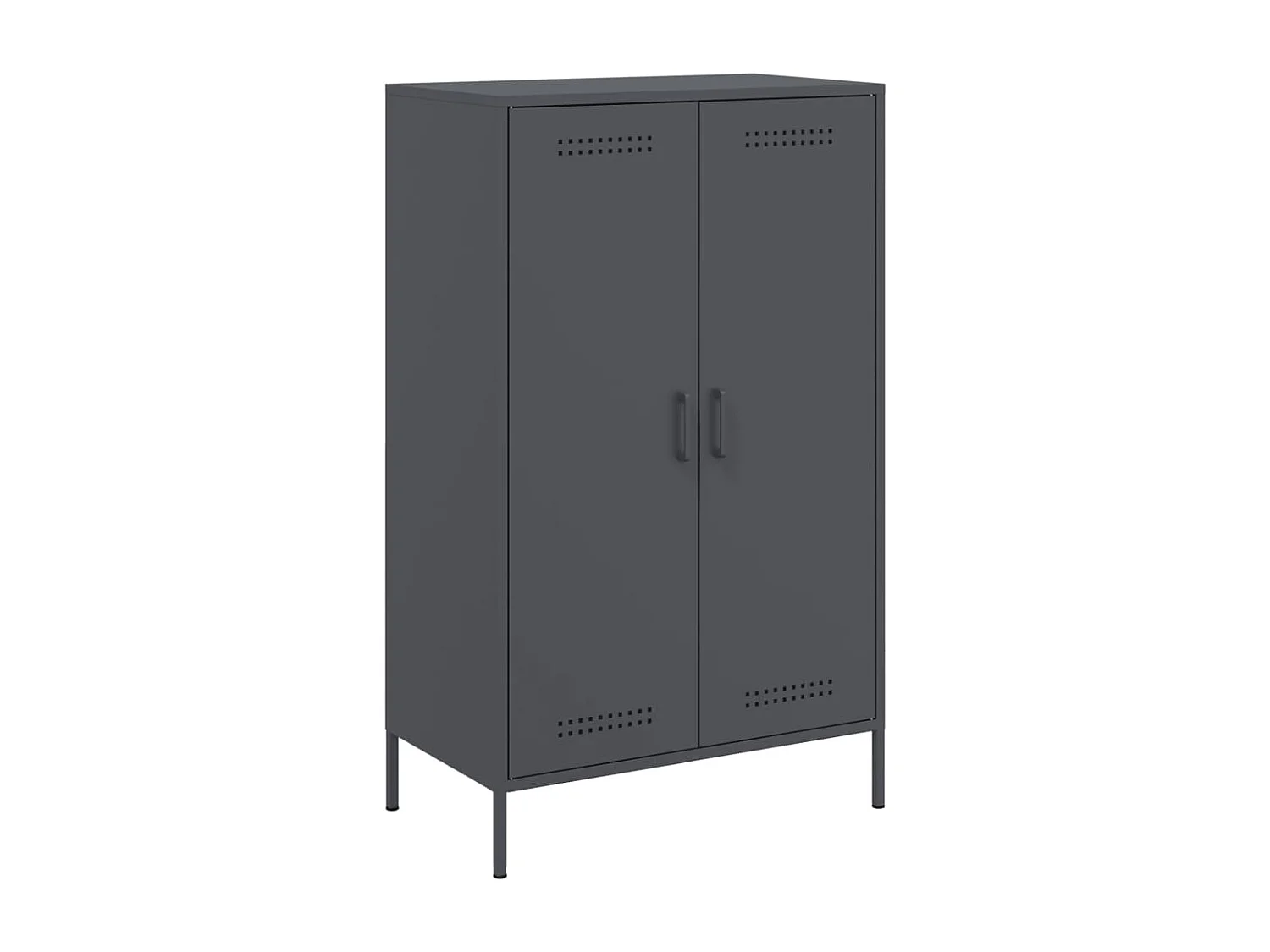 Buffet haut anthracite 68x39x113 cm acier