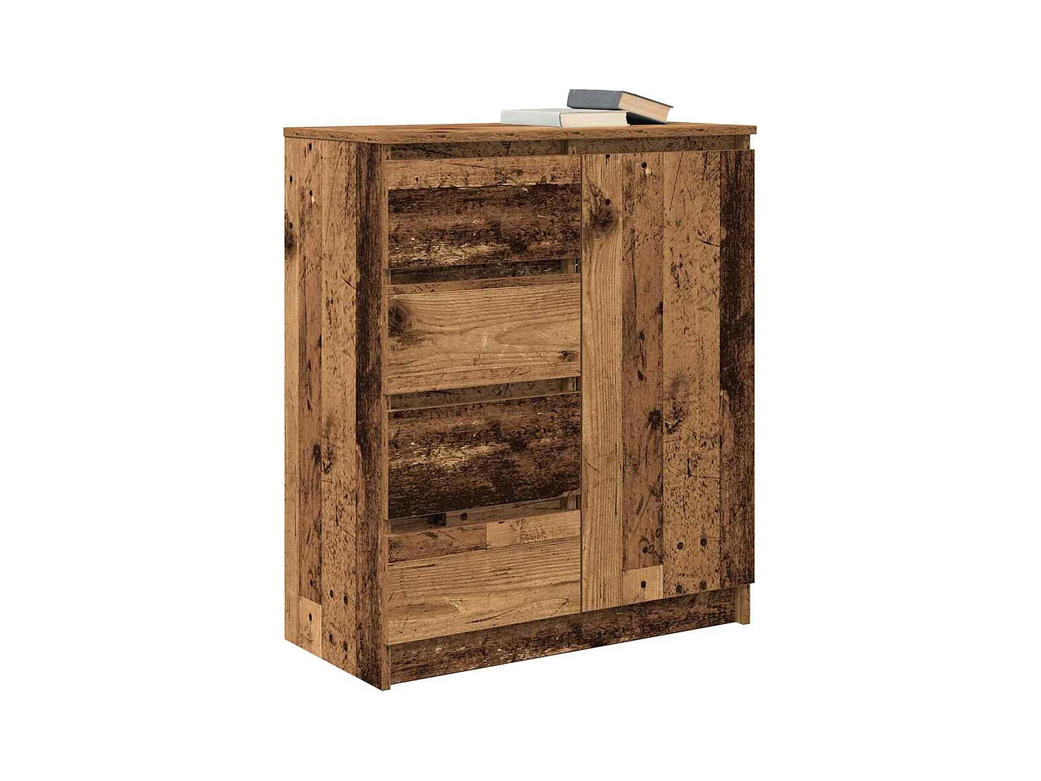 Buffet avec tiroirs vieux bois 71x35x84 cm bois d'ingénierie