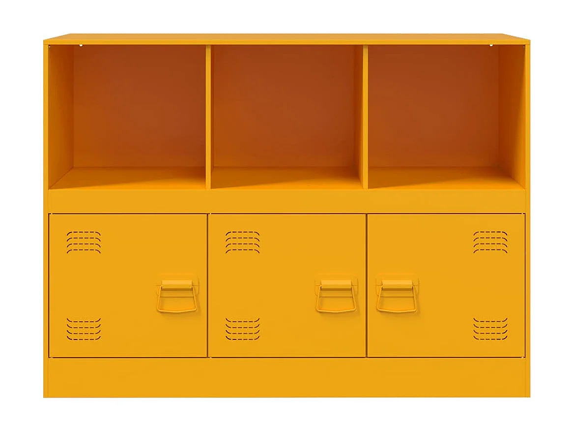 Buffet jaune moutarde 99x39x73 cm acier