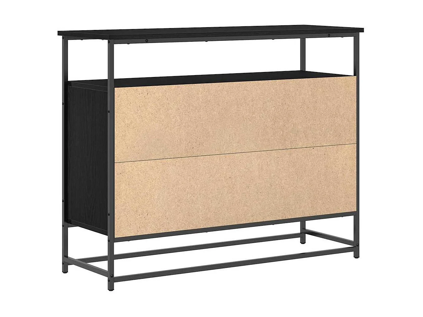 Buffet Chêne noir 100 x 35 x 80 cm Bois d'ingénierie