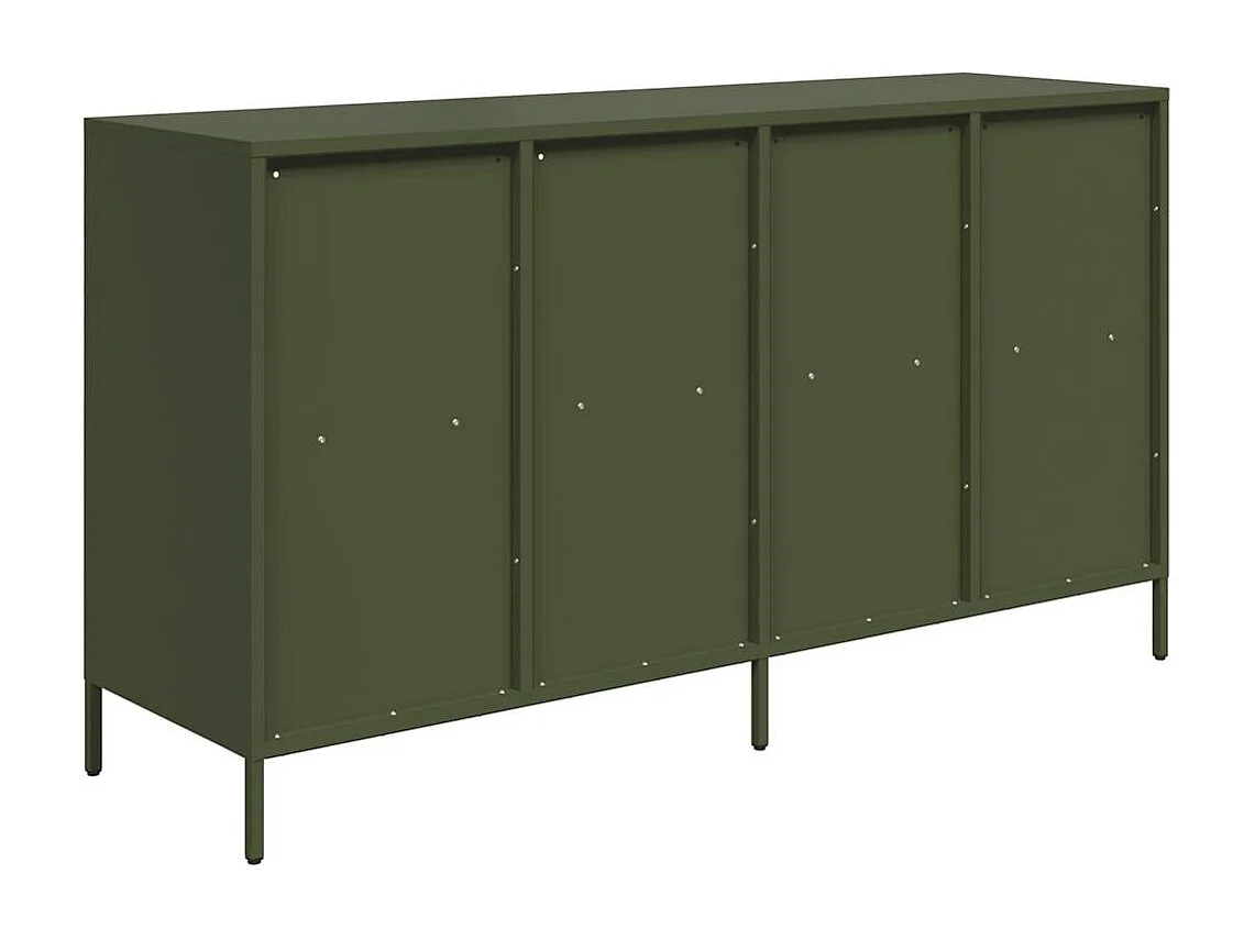 Buffet vert olive 135x39x73,5 cm acier laminé à froid