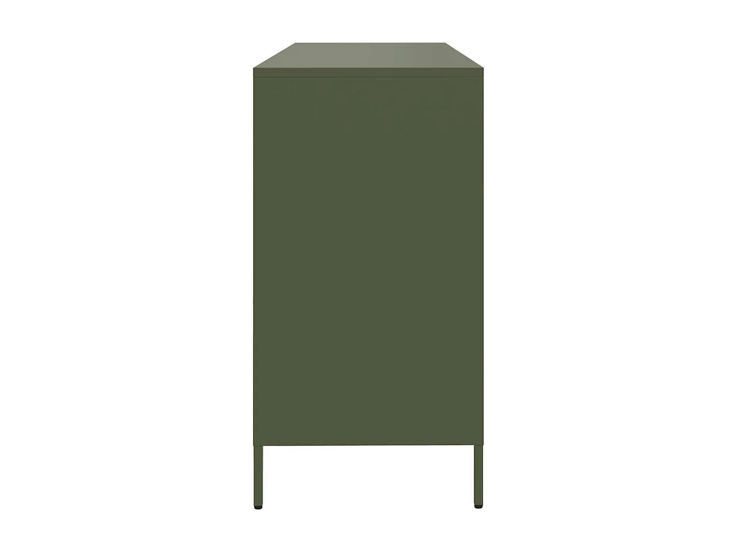 Buffet vert olive 135x39x73,5 cm acier laminé à froid