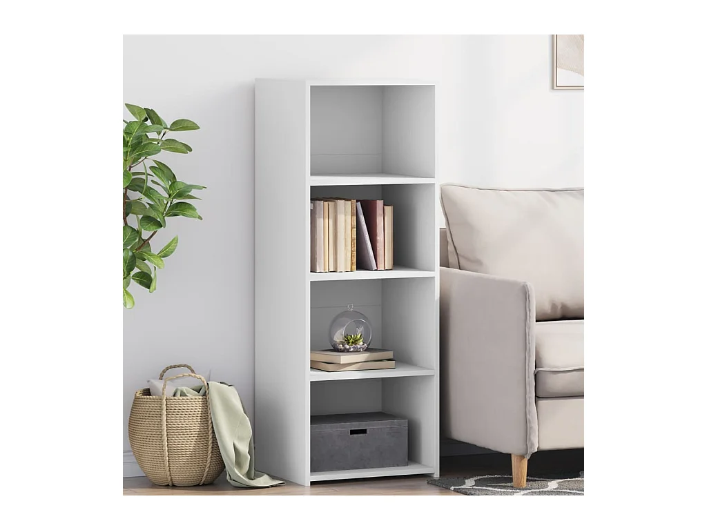 Buffet haut blanc 45x41x124 cm bois d'ingénierie