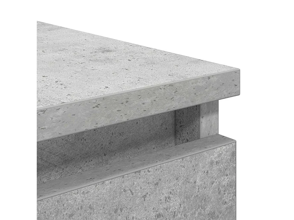 Buffet avec tiroirs gris béton 37,5x35x99 cm bois d'ingénierie