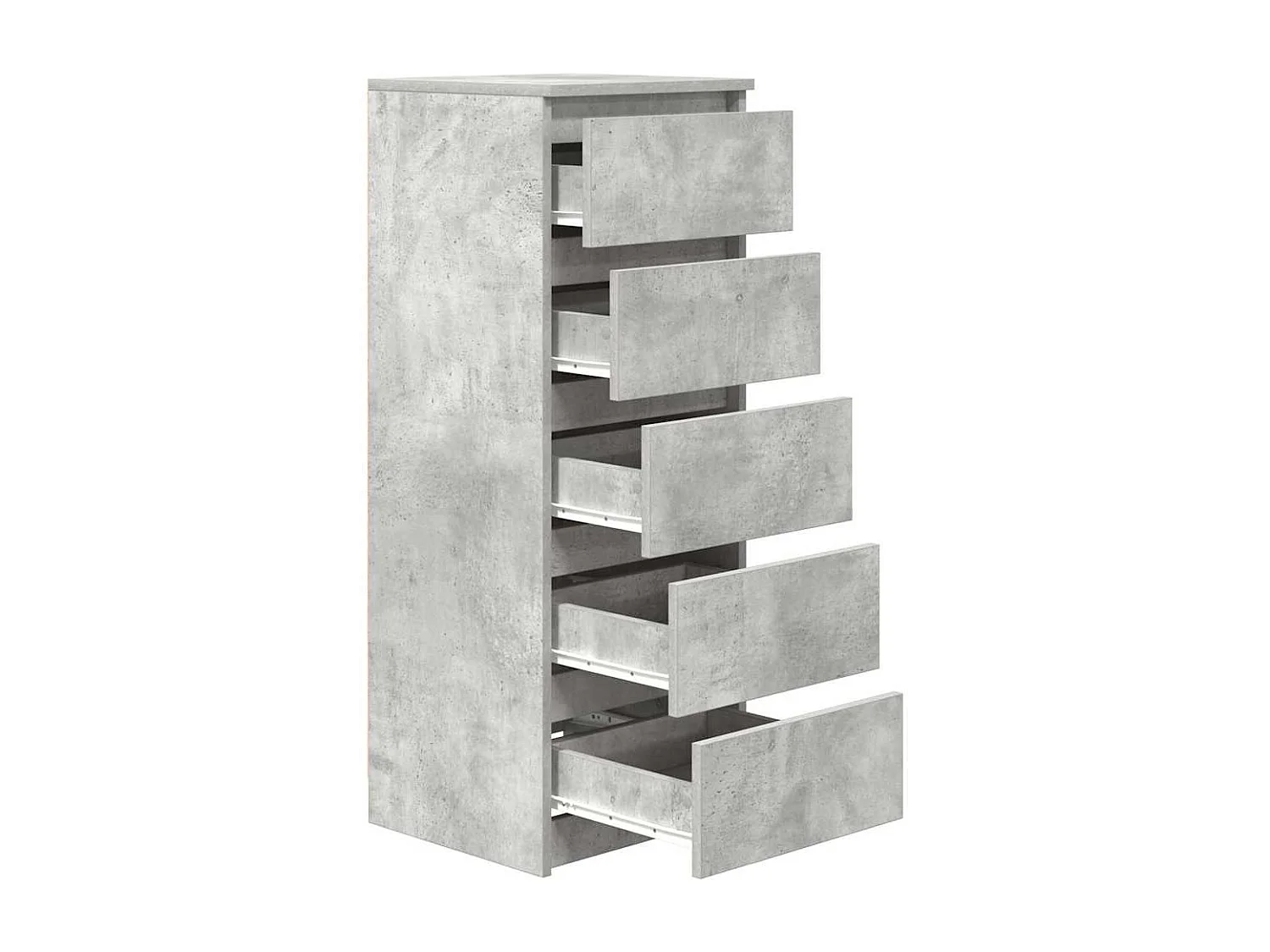 Buffet avec tiroirs gris béton 37,5x35x99 cm bois d'ingénierie
