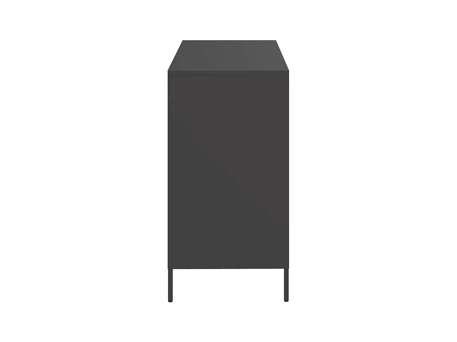 Buffet noir 101,5x39x73,5 cm acier laminé à froid