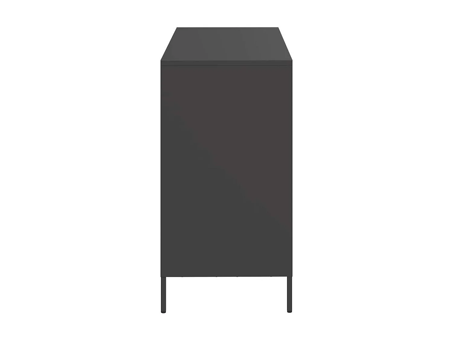 Buffet noir 101,5x39x73,5 cm acier laminé à froid