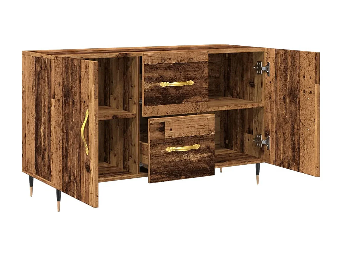 Buffet vieux bois 100x36x60 cm bois d'ingénierie