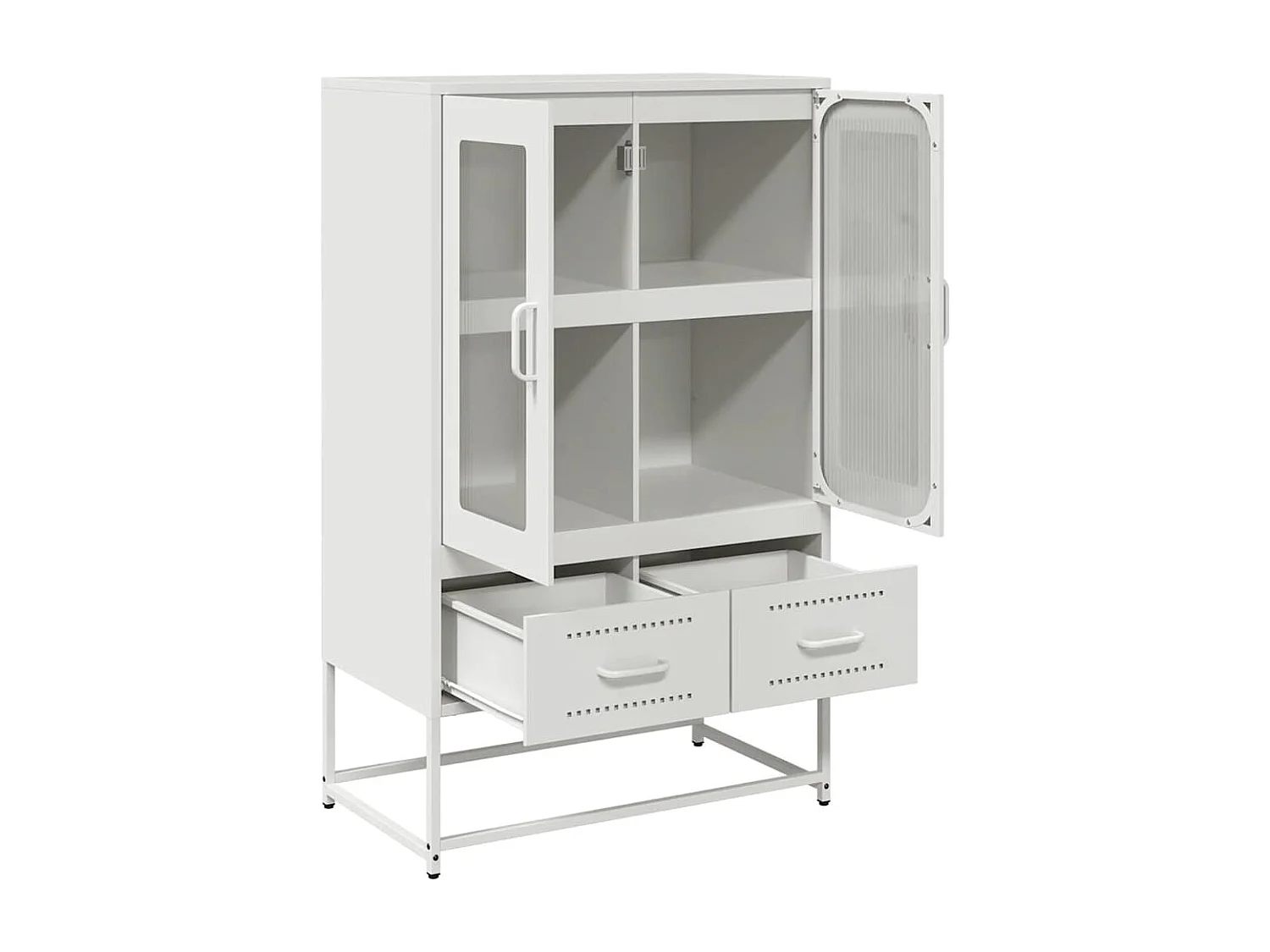 Buffet haut blanc 68x39x111,5 cm acier