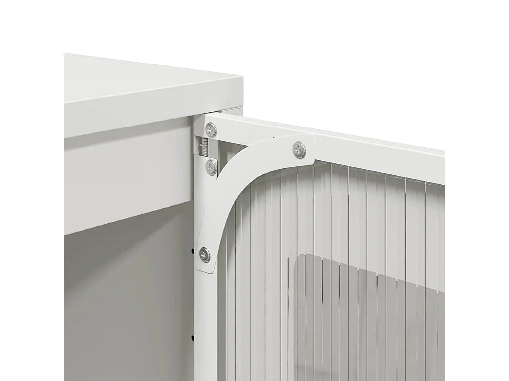 Buffet haut blanc 68x39x111,5 cm acier