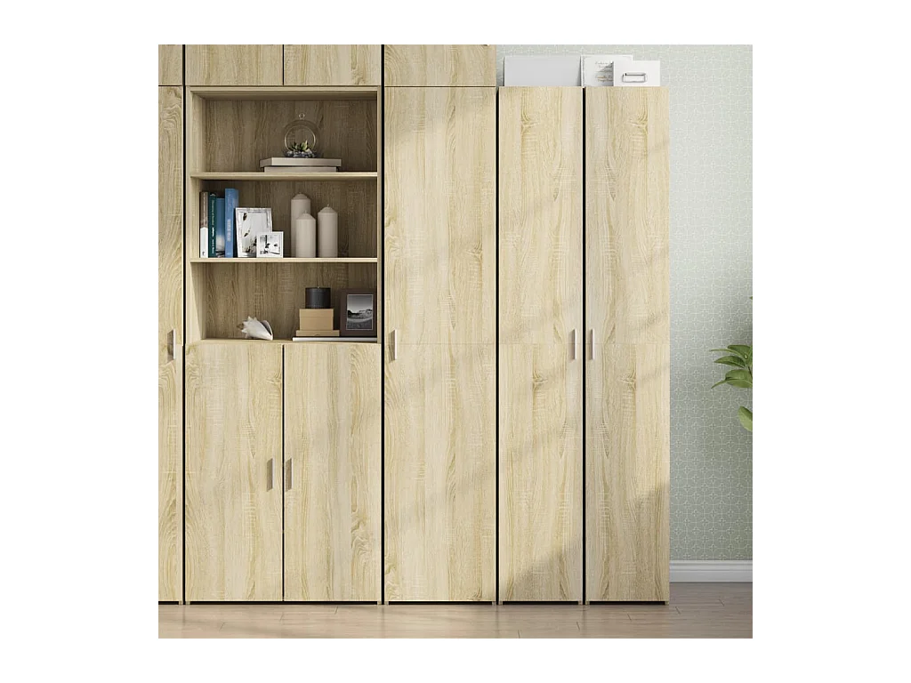 Buffet haut chêne sonoma 40x42,5x185 cm bois d'ingénierie