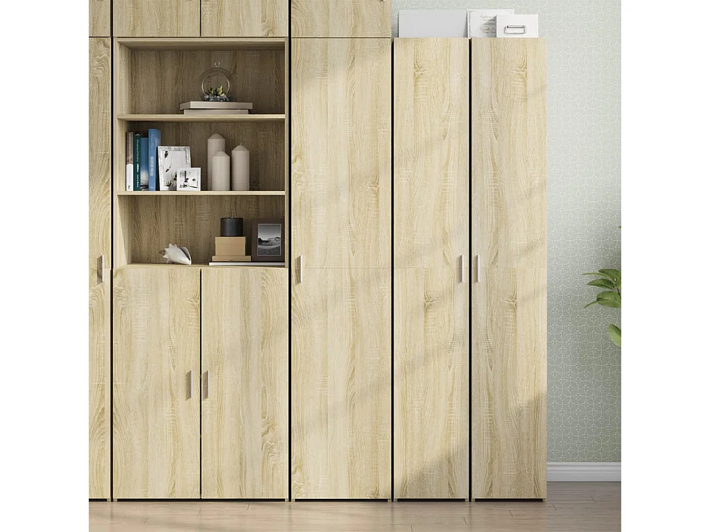 Buffet haut chêne sonoma 40x42,5x185 cm bois d'ingénierie