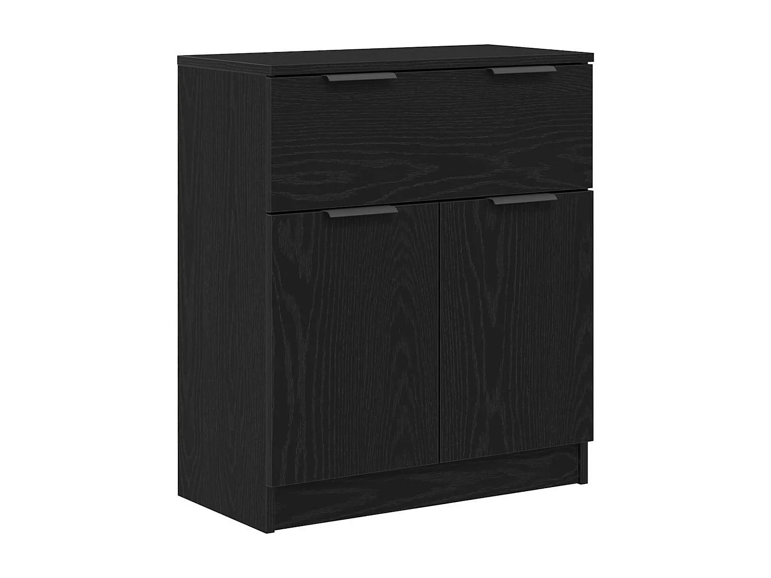 Vitrina con cajón Negro 60 x 30 x 70 cm Madera contrachapada