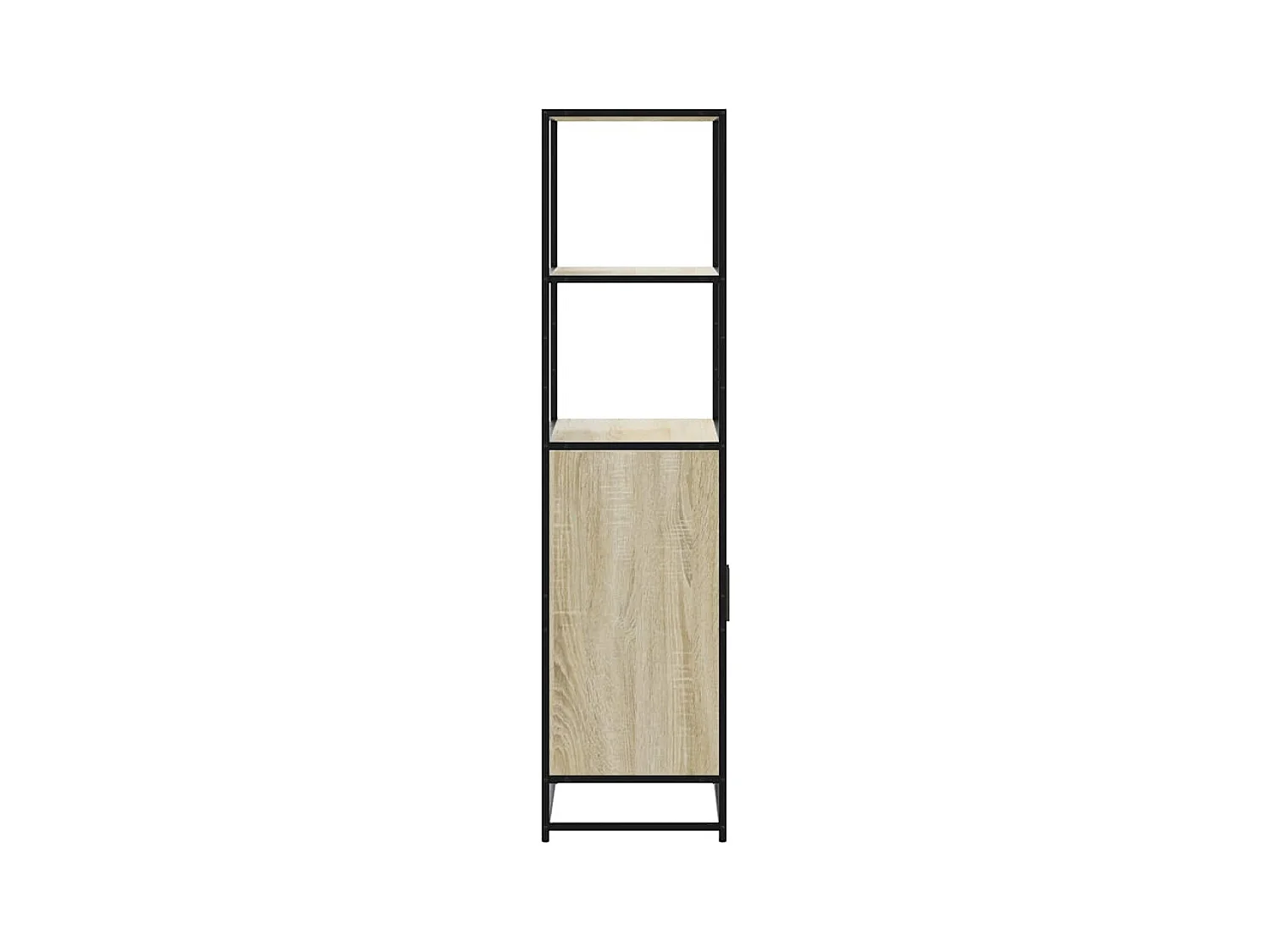 Buffet haut chêne sonoma 68x35x139 cm bois d'ingénierie métal