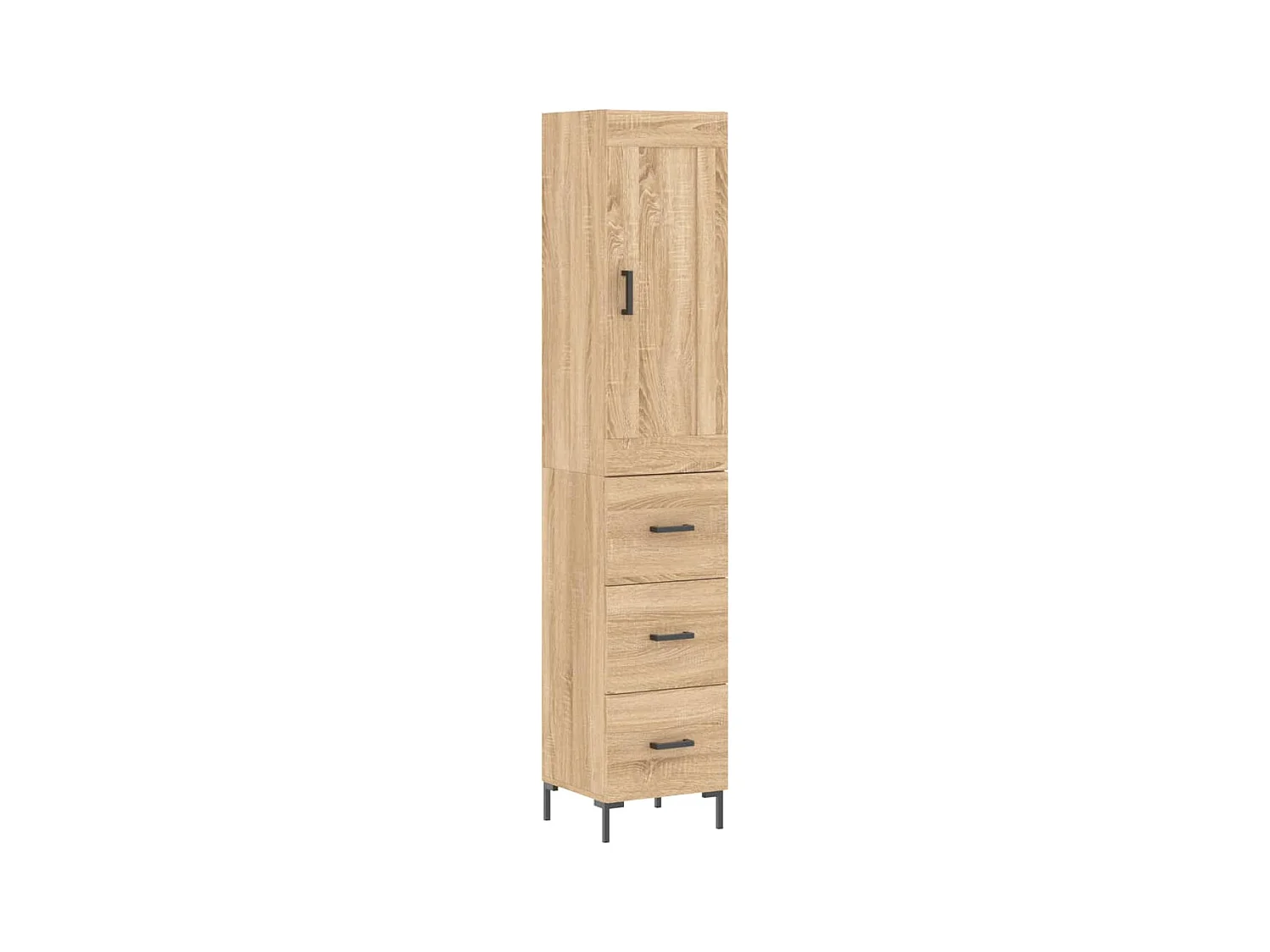 Buffet haut Chêne sonoma 34,5x34x180 cm Bois d'ingénierie